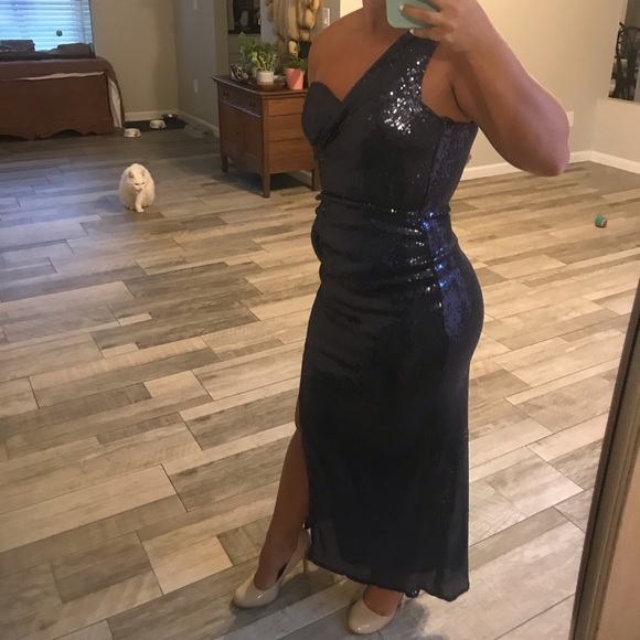 Navy Sequin Formal Dress - Picture 8 of 8